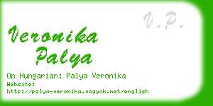 veronika palya business card